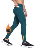 BALEAF Men's Winter Running Tights Thermal Cycling Pants Water Resistant Fleece Leggings Zipper Pockets Cold Weather Gear