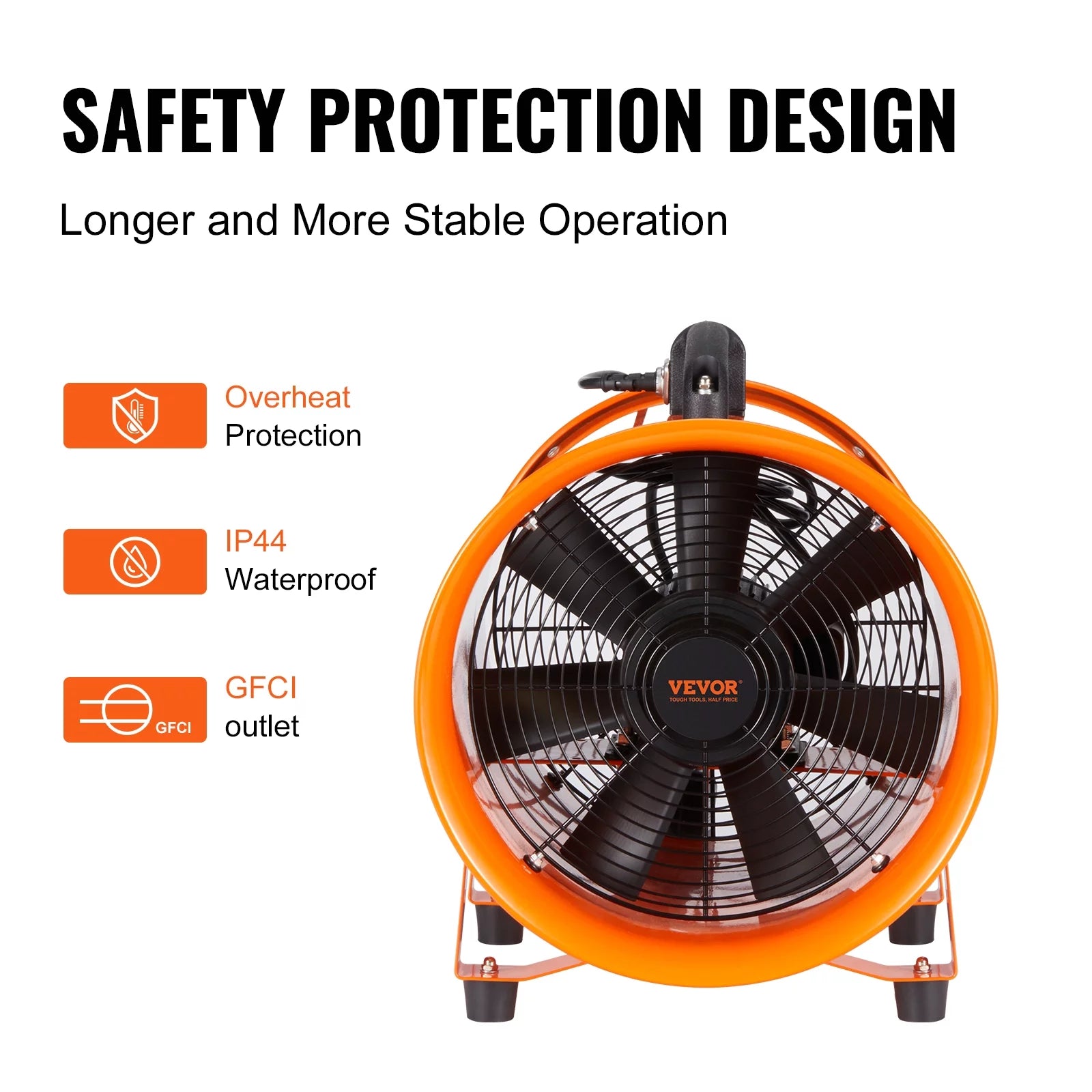 BENTISM 12" Portable Extractor Fan Blower 33ft Duct Hose Ventilator Industrial