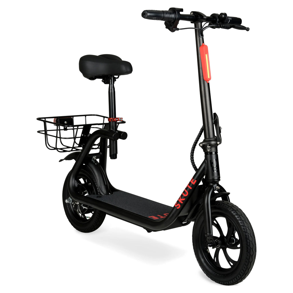 Hyper 36V Skute Commute 12" Seated Electric Scooter with Basket, 250W Motor, 13 Years+, Max Speed 15mph