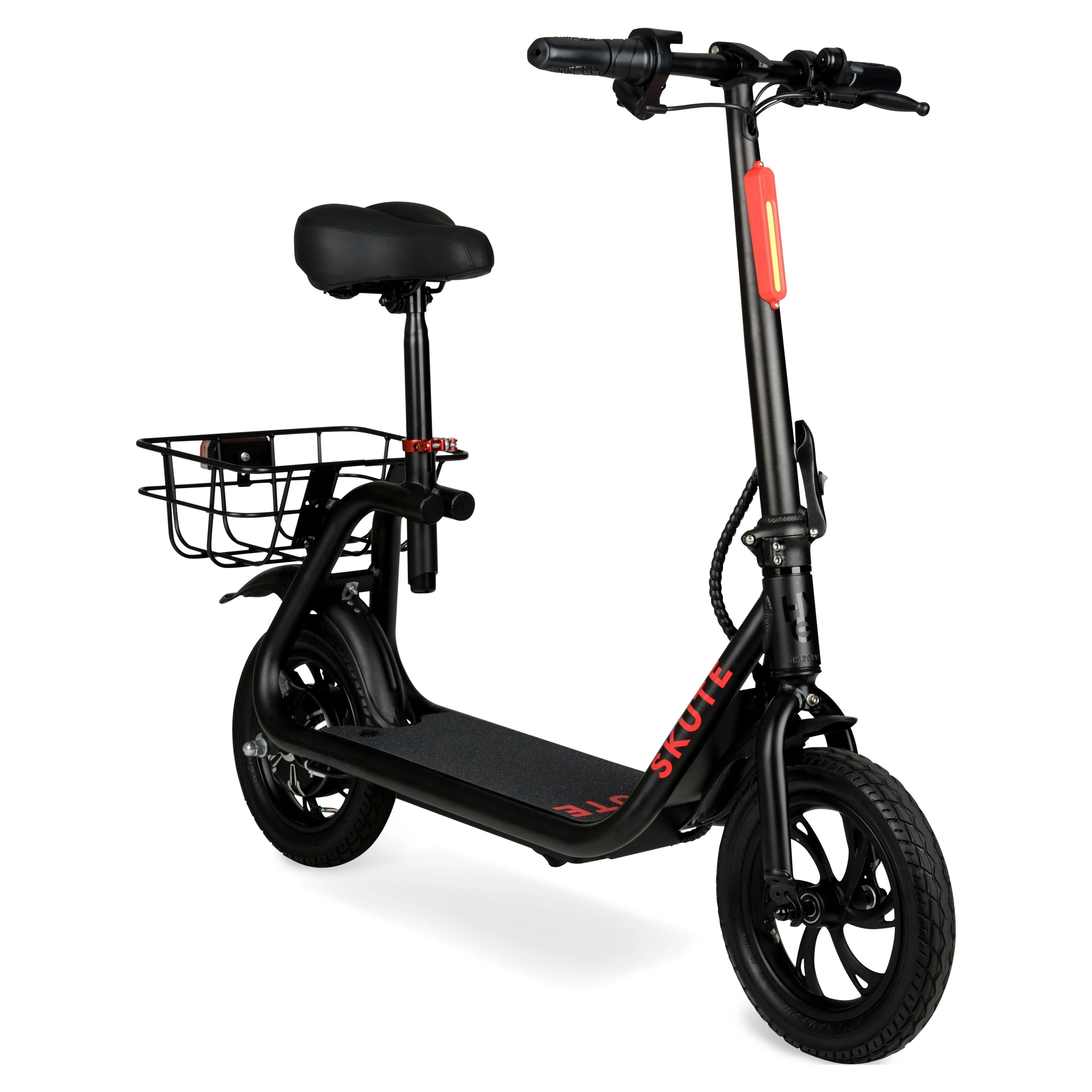 Hyper 36V Skute Commute 12" Seated Electric Scooter with Basket, 250W Motor, 13 Years+, Max Speed 15mph