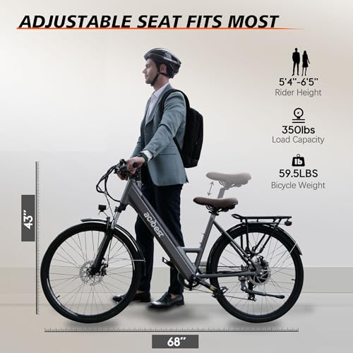 ACTBEST Core Electric Bike for Adults - 468Wh Removable Battery, 26 inch Step Thru Electric Bicycle, Peak 500W Brushless Motor Cityrun Ebike, with 7 Speed, Up to 50 Miles, E-Bikes