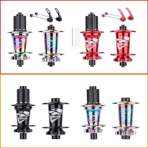 MTB Hub 32 Holes 5 Bearing Front Rear Aluminum Alloy Bike Hubs,Thru Axle/Quick Release Six Pawls Disc Brake HG Taki Bicycle Hubs for 8-11 Speed Mountain Bike