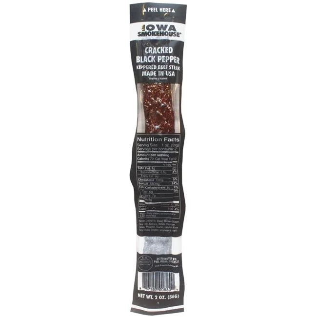 Iowa Smokehouse & Preferred Wholesale  2 oz Kippered Cracked Black Pepper Beef Steak - Pack of 10