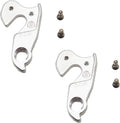 2 PCS Bike Rear Derailleur Hanger Durable Bike Derailleurs Bicycle Rear Derailleur Hanger MTB Road Bike Frame Gear Parts Dropout Adapter WG008-SL Silver 2.24x1.38''