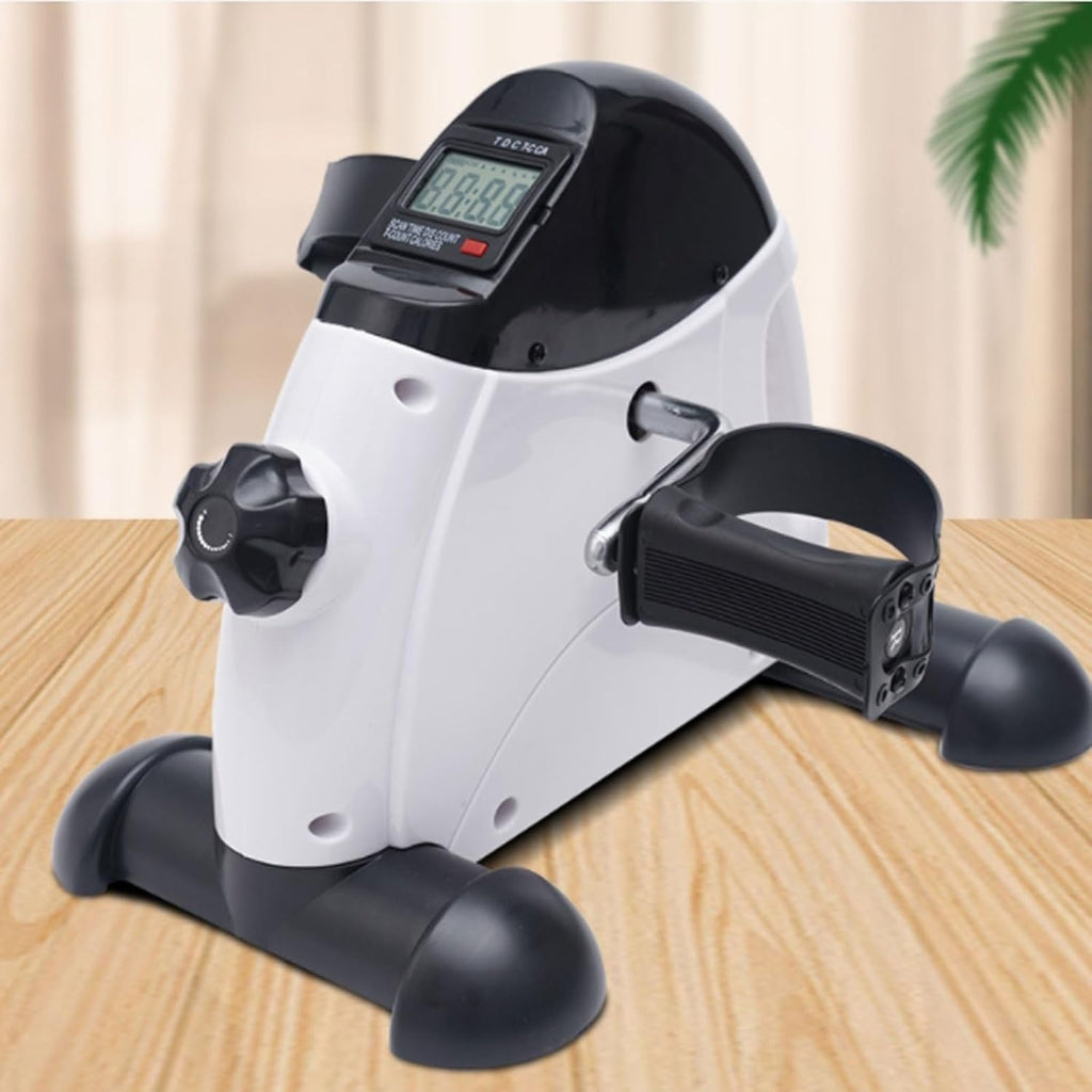 Exercise Bike Indoor Bicycle Under Desk Bike Pedal Exerciser Mini Bike for Leg/Arm Elderly Rehabilitation Training Bike Foldable Peddler with LCD Display for Home/Office Under Desk Bike Pedal Exercise