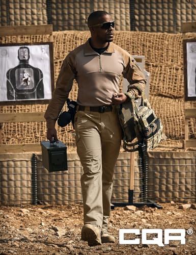 CQR Men's Tactical Pants, Water Resistant Ripstop Cargo Pants, Lightweight EDC Work Hiking Pants, Outdoor Apparel