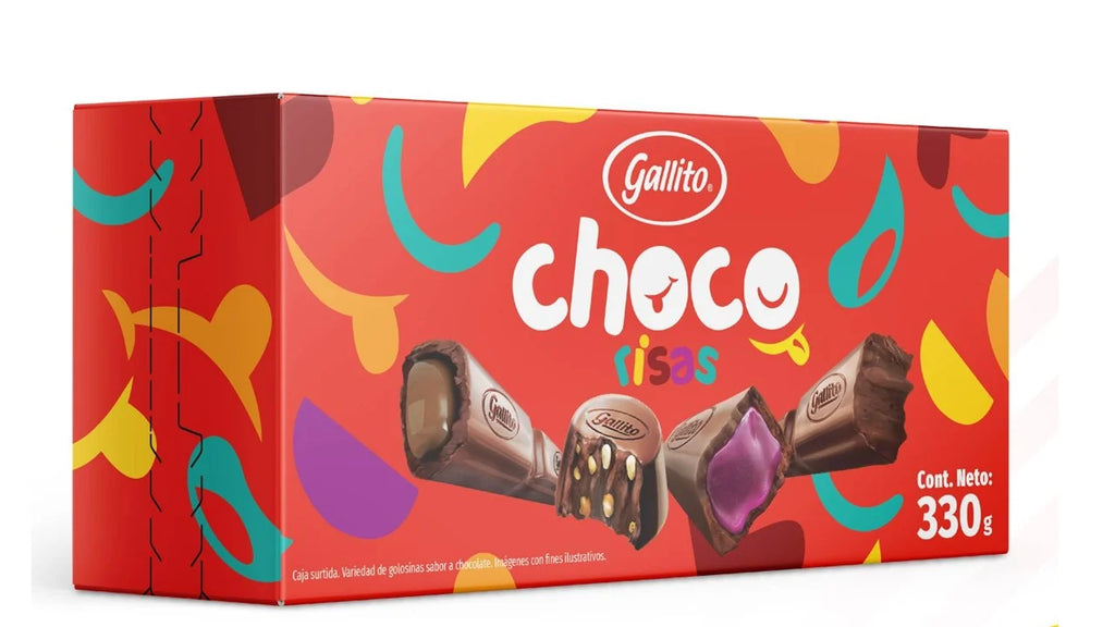 Cholate Gallito Choco Risas Tapita, Milan, Guayabita, Milan Menta. Assortment Pack 330g Product from Costa Rica