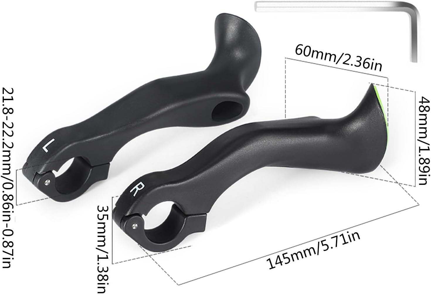 Bar Ends Road Handlebar Ends Mountain Bicycles Bar Ends Ergonomic Nonslip Handlebar Ends Cycling Gear Handlebar Grips Handlebar Accessories