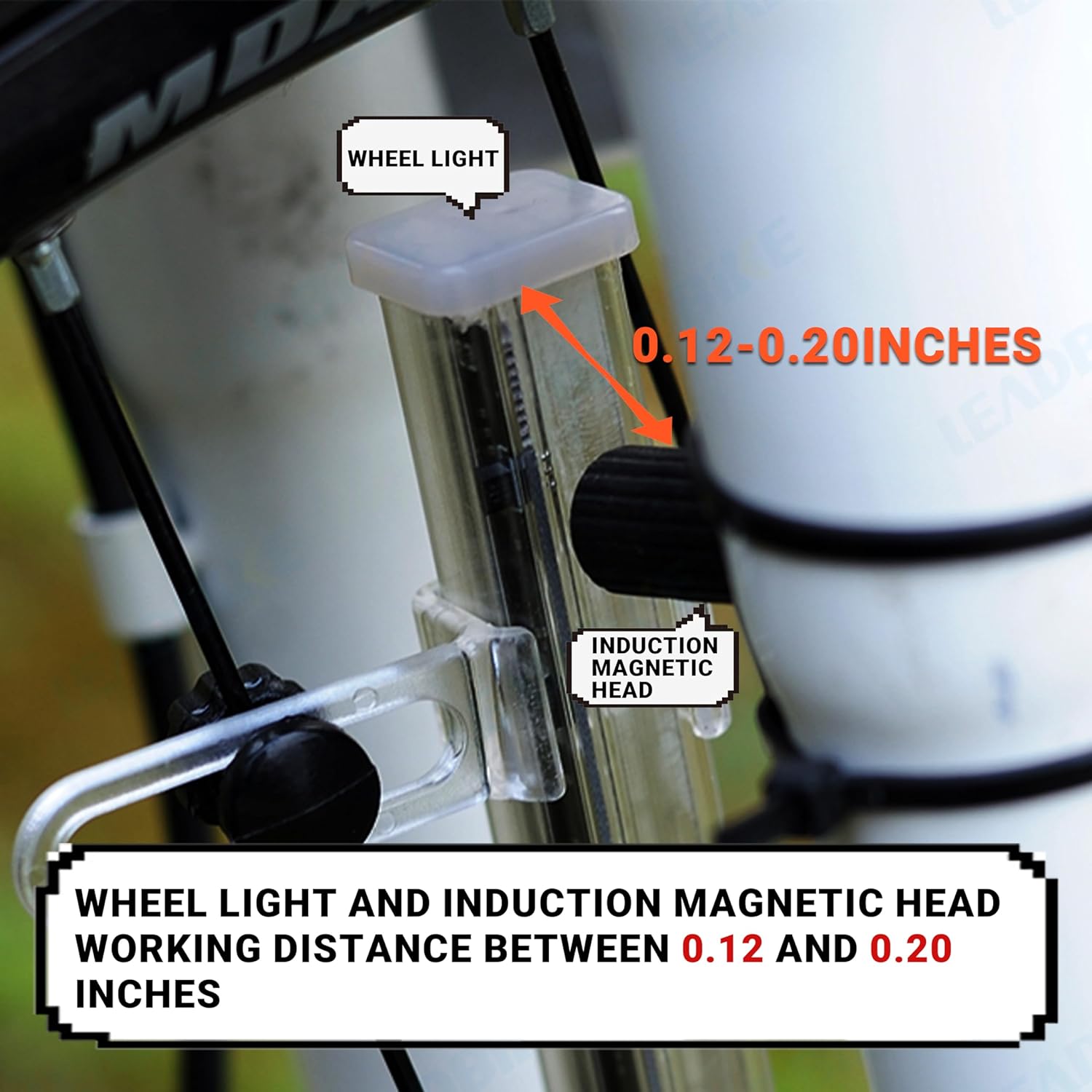 Himiway LED Bike Wheel Lights DIY Bicycle Wheel Lights Waterproof Bike Spoke Light for Night Riding 21 Different Patterns LED Light for E-Bike Bike Accessories