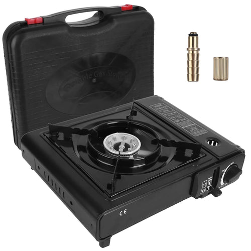3300W Portable Butane Stove iMounTEK Butane Canister Dual Fuel Burner with Carry Case for Camping Hiking Picnic Fishing BBQ RV