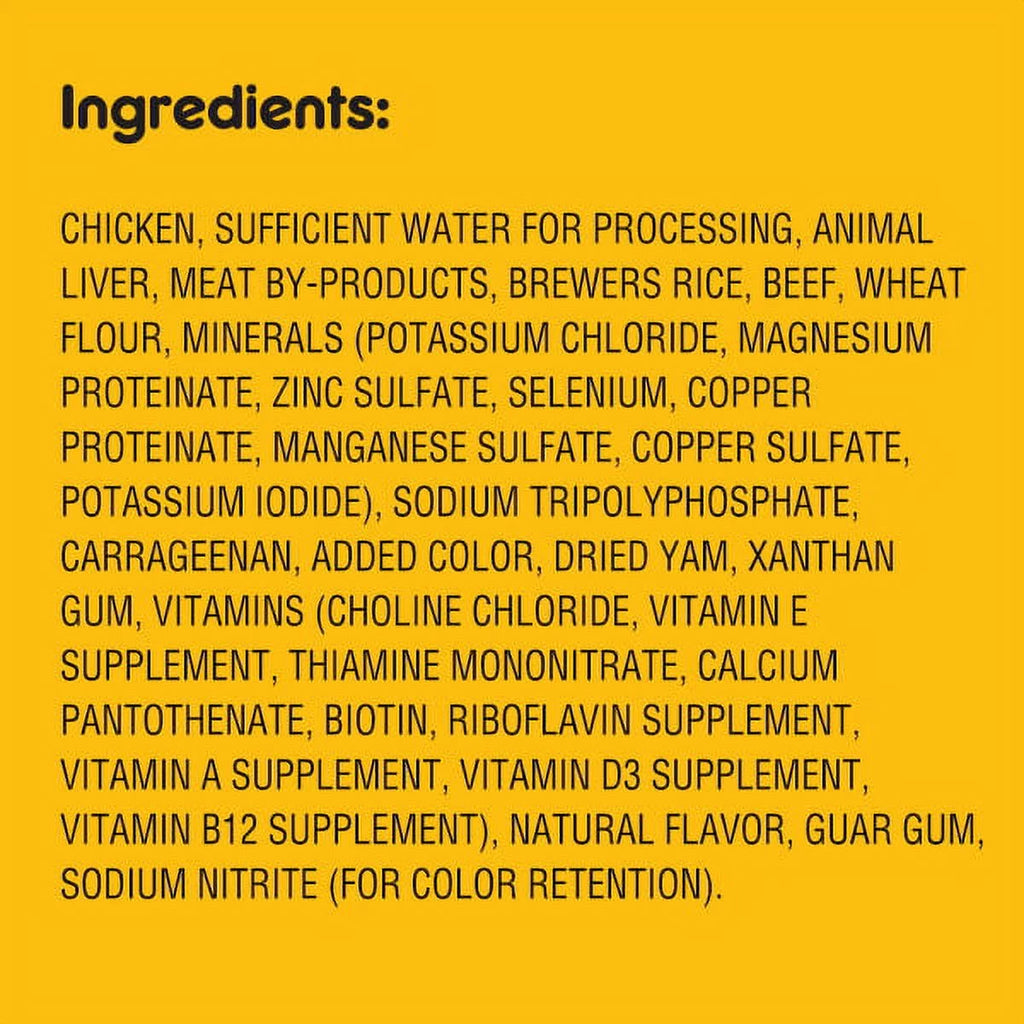 PEDIGREE Chicken Beef & Liver Chopped Ground Dinner Wet Dog Food for Adult Dog,13.2 oz Cans, 12 Pack