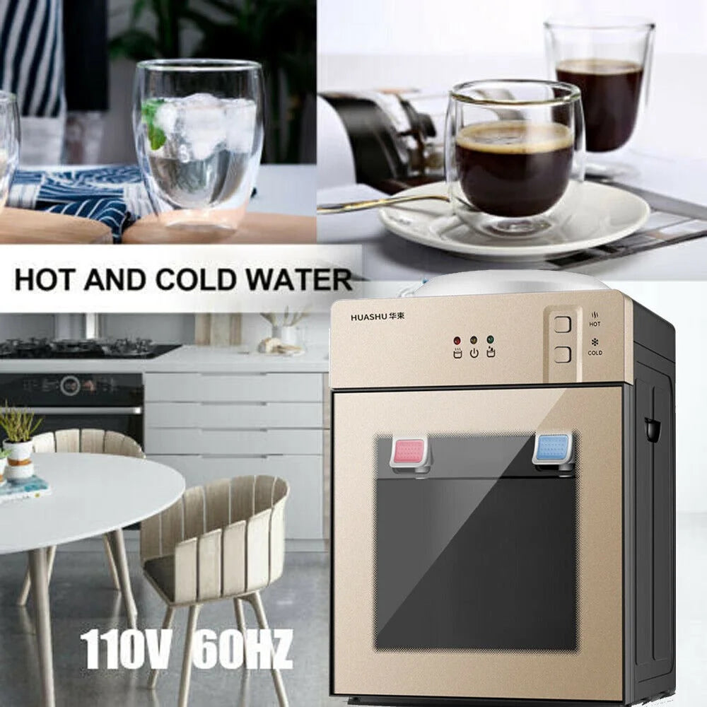 5 Gallon Top Loading Countertop Water Cooler Dispenser Cold Hot Water Dispenser