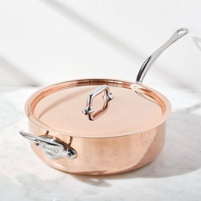 Mauviel M&heritage 150s 5.8-Quart Copper Saute Pan