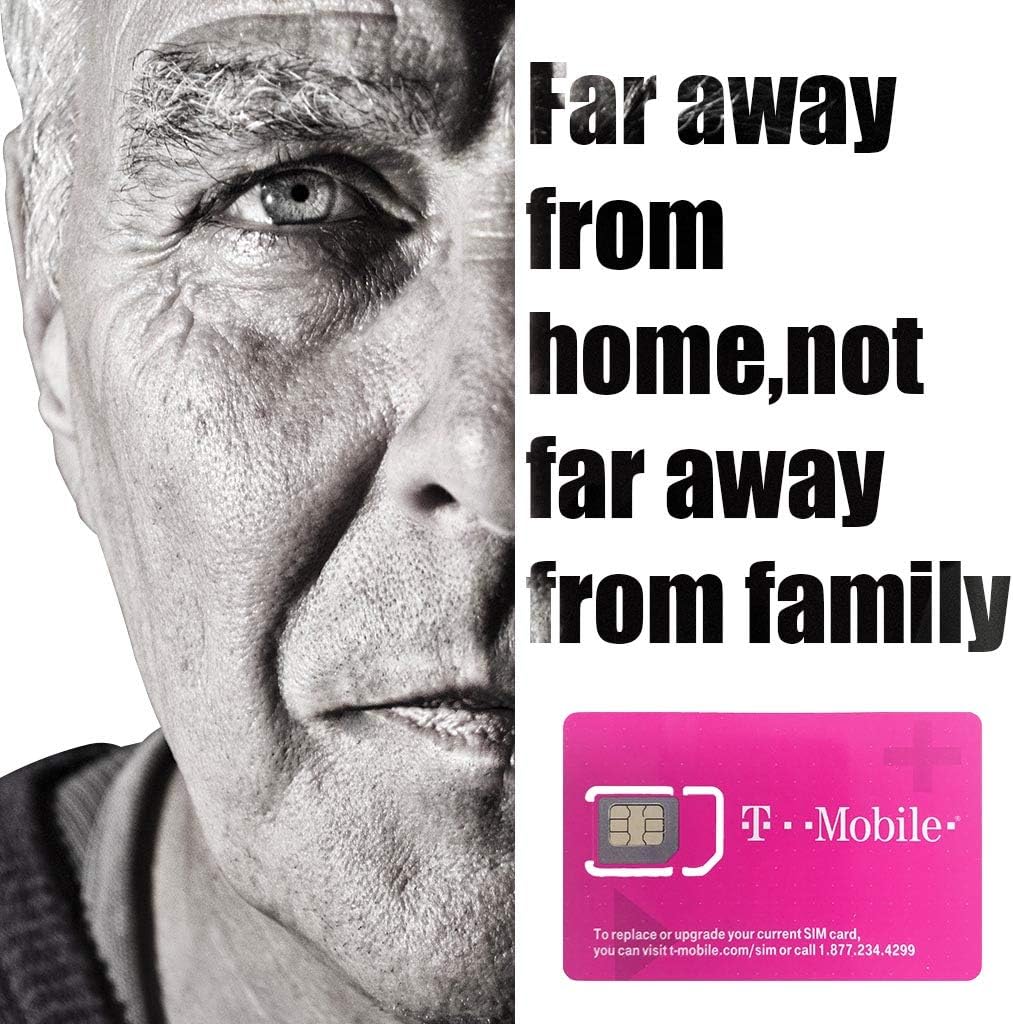 T-Mobile USA Sim Card Unlimited Data -True Unlimited High Speed Data/Calls/Texts Pack of 2
