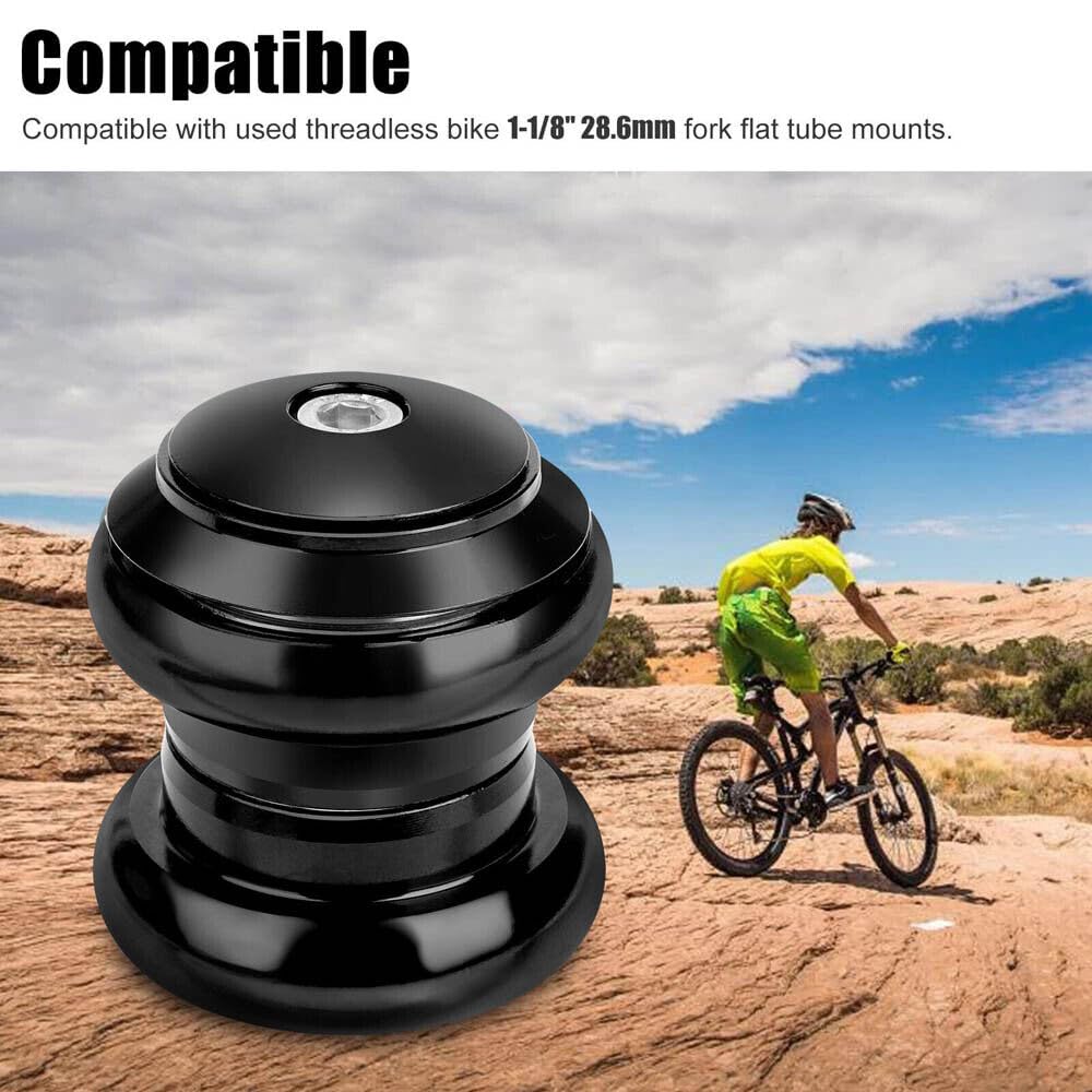 2PCS 34mm 1-1/8" Threadless Sealed External Bearing Headset Kits for MTB Road Bike Bicycle