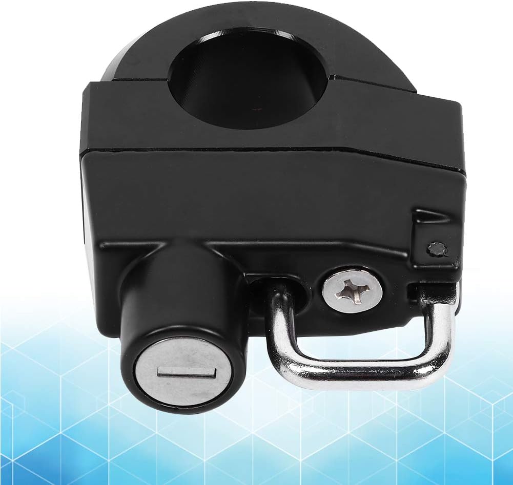 Helmet Lock for Motorcycle Handle,25mm/1in Motorcycle Handlebars Helmet Lock Anti-Theft Security Padlock Universal Parts