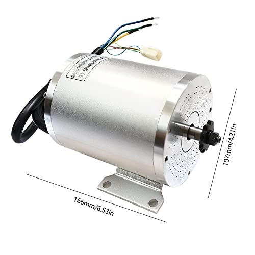 Brushless Motor Kit High-Speed BLDC Brushless Motor with 24WF Mosfet 80A Controller and Throttle DIY Brushless Motor Set with Three Speeds and Reverse for Scooter Electric Bike Go-Kart (72V 3000W)