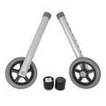 Walker Wheel Kit: 5 Inch Sport Wheels and Glide Caps (Gray)