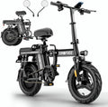 Electric Bike 14" Electric Bike for Adults, Folding Electric Commuting Bike with 1000W Brushless Motor, 48V 20Ah Removable Battery, 25MPH, Up to 40 Miles, Multiple Shock Absorption