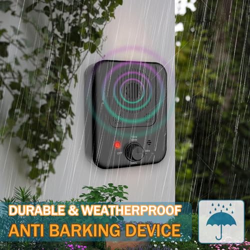 TBYUM Bark Box Ultrasonic Bark Control Device - Stop Barking & Silence Neighbor's Dog - 50 Ft Range - 3 Levels Anti-Bark Tool for Outdoors