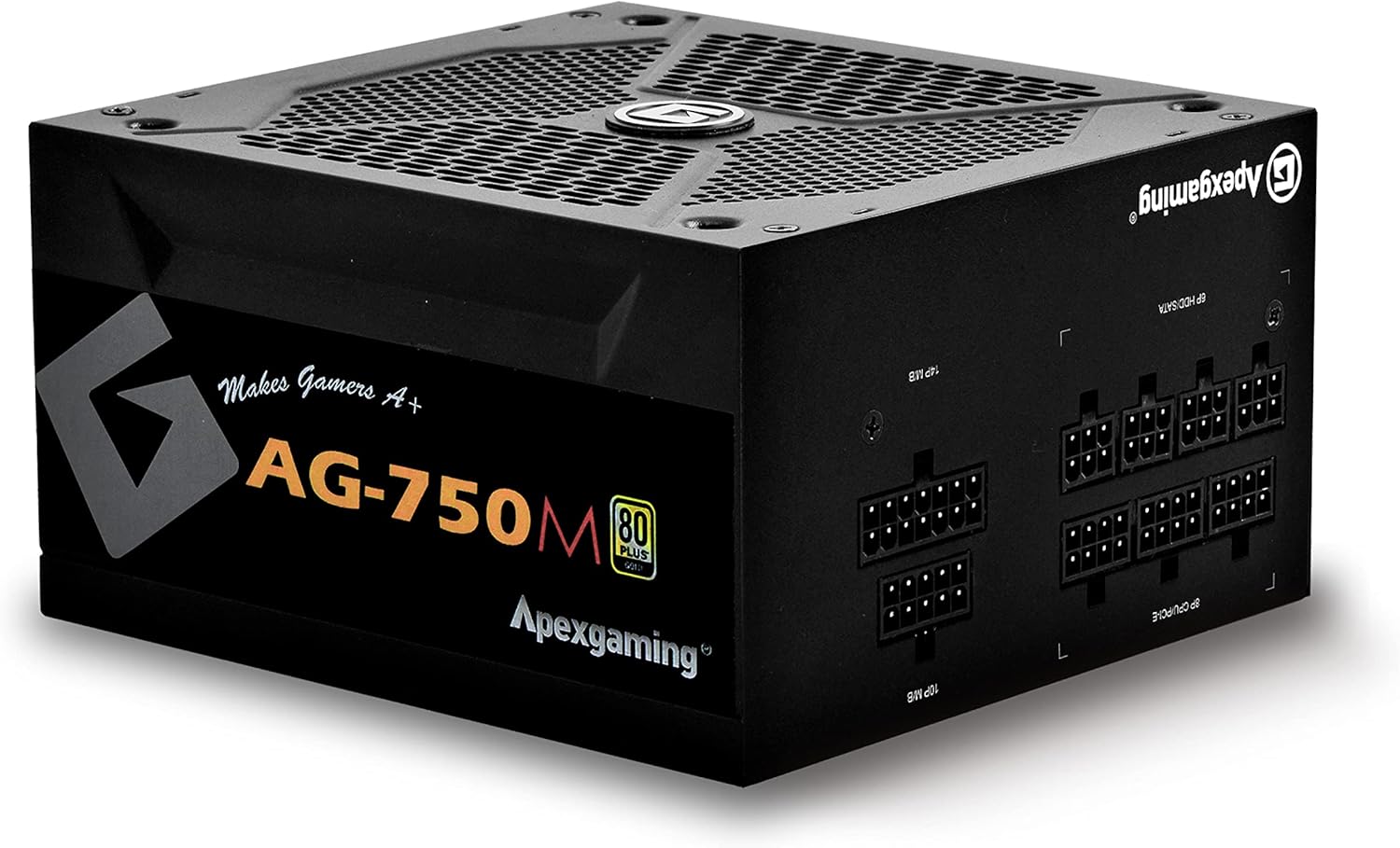 New 2021 Ultra White 100% All Japanese Capacitor 80+ Gold Certified Fully Modular 750W Gaming PSU Support NV RTX3-series & ATI RX6-series GPU ApexGaming AJ-750MW