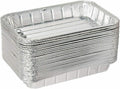 Small Disposable 8.75" x 6.25" Aluminum Broiler Pan - 50 PACK