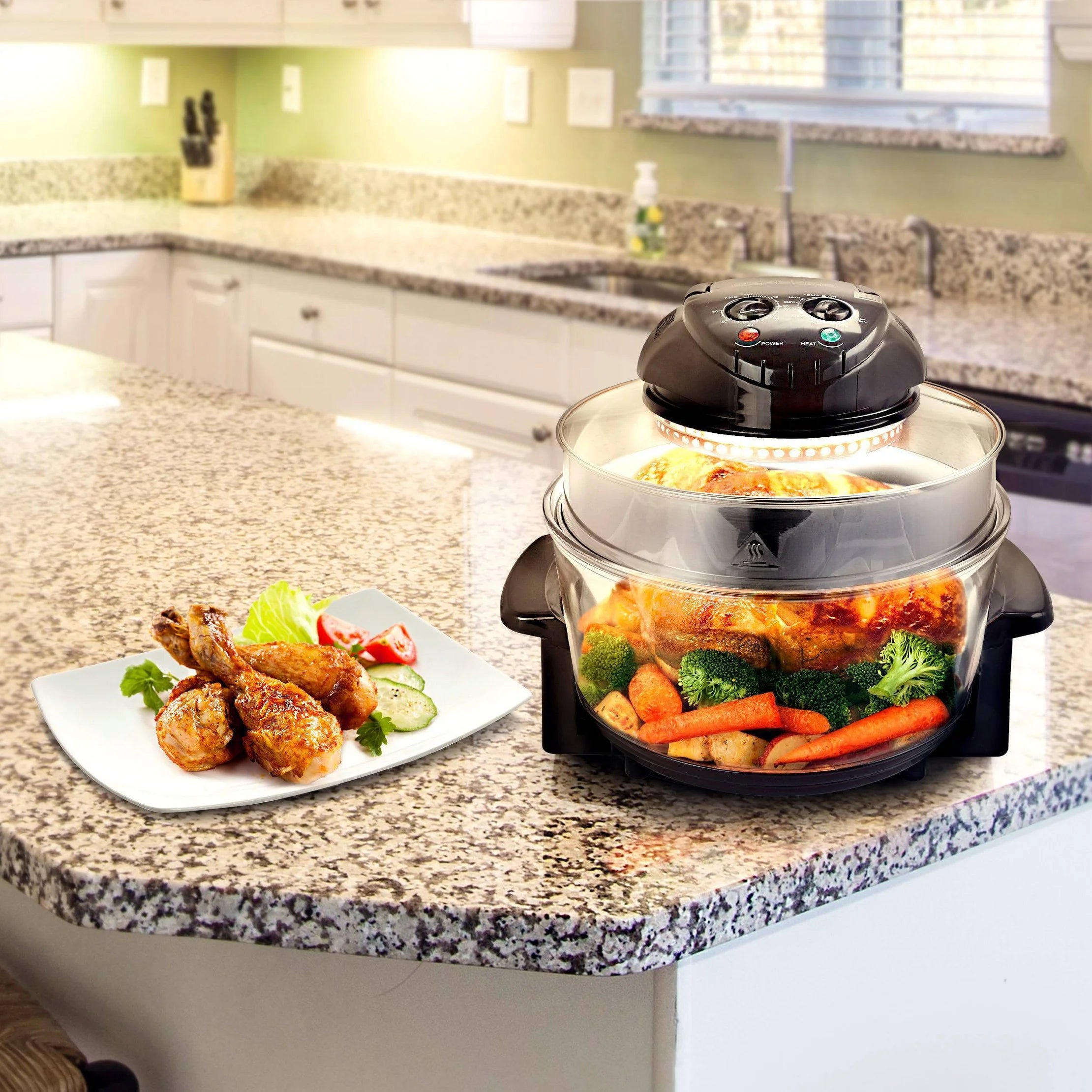 Multipurpose Countertop Air Fryer Oven - Black