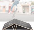 Skateboard Ramp Bike Ramp Double Sided Scooter ramp Skate ramp RC ramp with Carry Rope for Kids Boys Girls Adults Jumping Foldable Jump and Trick Ramp Launch Ramps Skateboard Accessory Black