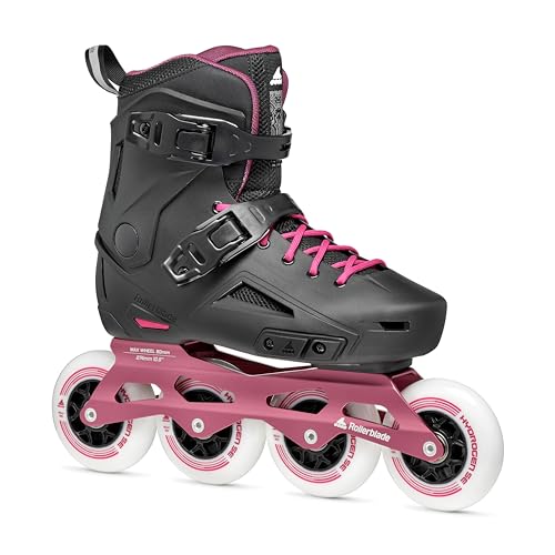 Rollerblade Lightning 90 Women's Urban Inline Skate, Black and Sangria