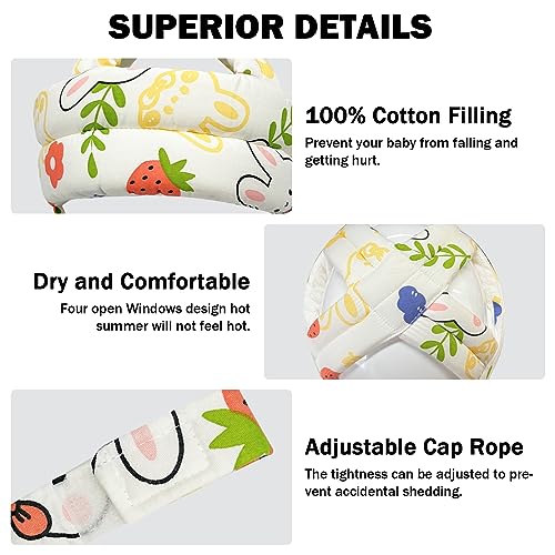 Baby Head Protector for Crawling Walking, Baby Helmet Adjustable No Bumps and Soft Cushion, Infant Safety Cap for Kid Learning to Walk
