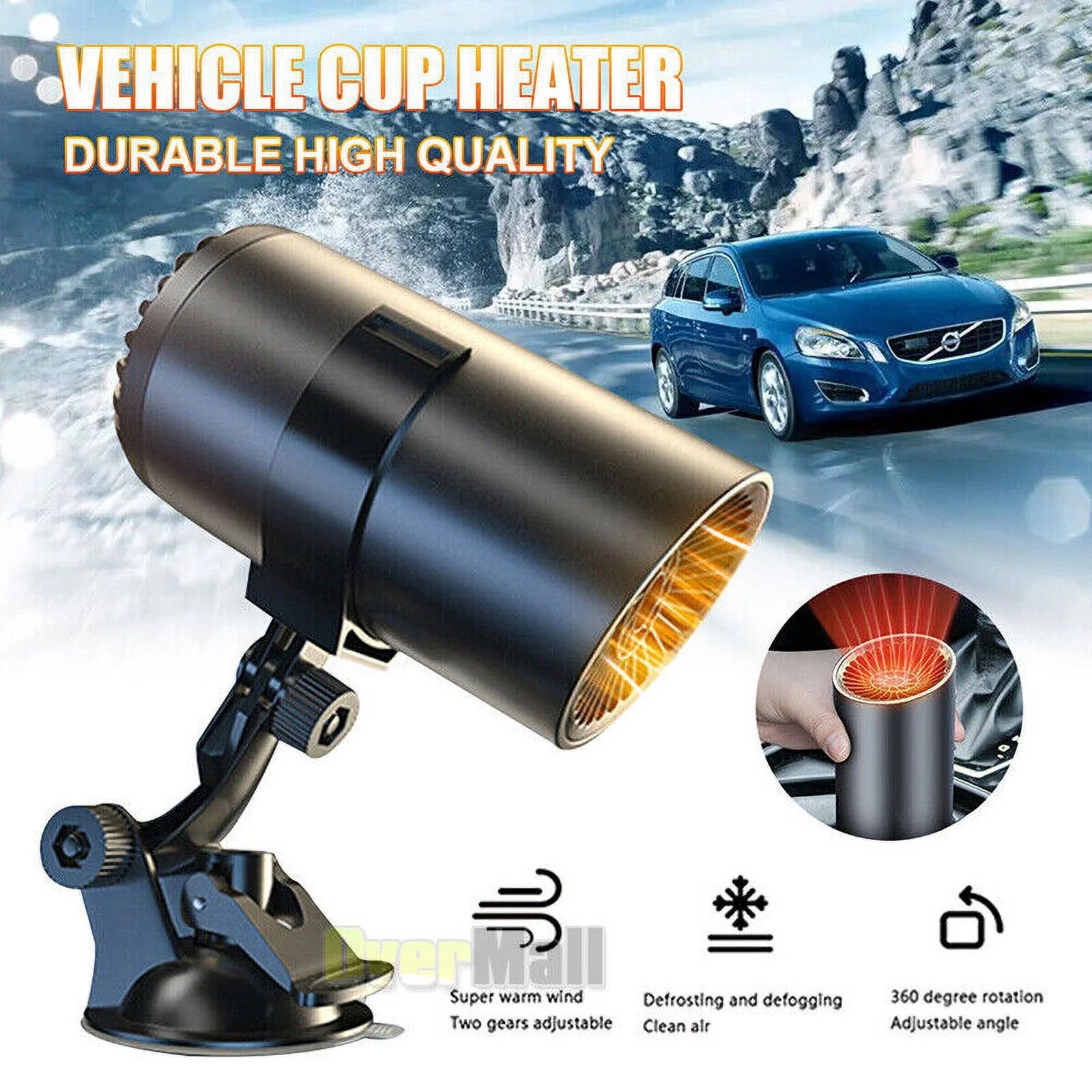 2-In-1 Portable Space Heater for Camping Tent Car Heater