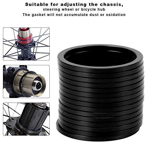 Bike Bicycle Bottom Bracket Spacer, 15pcs Bottom Bracket Gasket Bicycle Washer, Aluminum Alloy Flywheel Hub Washer Flywheel Hub Spacer for Road Bike Mountain Bike