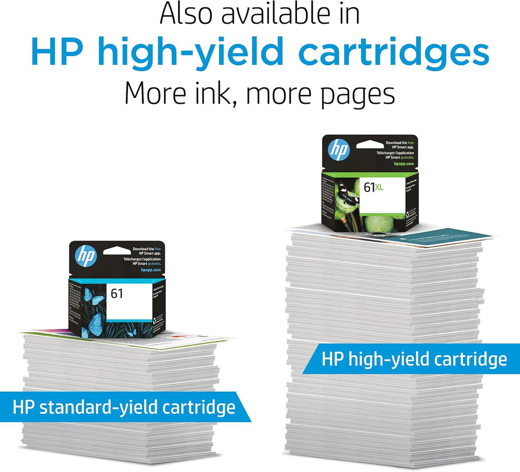 Original HP 61XL Tri-color High-yield Ink | Works with DeskJet 1000, 1010, 1050, 1510, 2050, 2510, 2540, 3000, 3050, 3510; ENVY 4500, 5530; OfficeJet 2620, 4630 | Eligible for Instant Ink | CH564WN Pack of 2
