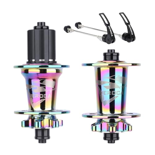 MTB Hub 32 Holes 5 Bearing Front Rear Aluminum Alloy Bike Hubs,Thru Axle/Quick Release Six Pawls Disc Brake HG Taki Bicycle Hubs for 8-11 Speed Mountain Bike