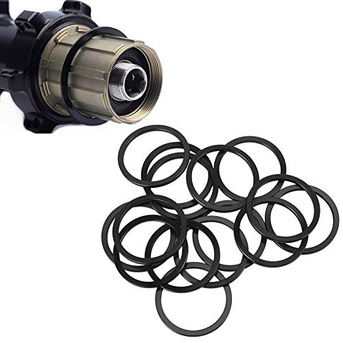 Bike Bicycle Bottom Bracket Spacer, 15pcs Bottom Bracket Gasket Bicycle Washer, Aluminum Alloy Flywheel Hub Washer Flywheel Hub Spacer for Road Bike Mountain Bike