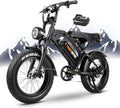 V20 3.0 Electric Bike Powerful 1000W Motor, 20'' Fat Tire Ebikes, 48V 15.6AH Battery, 28MPH Speed, Double Suspension & Disc Brakes