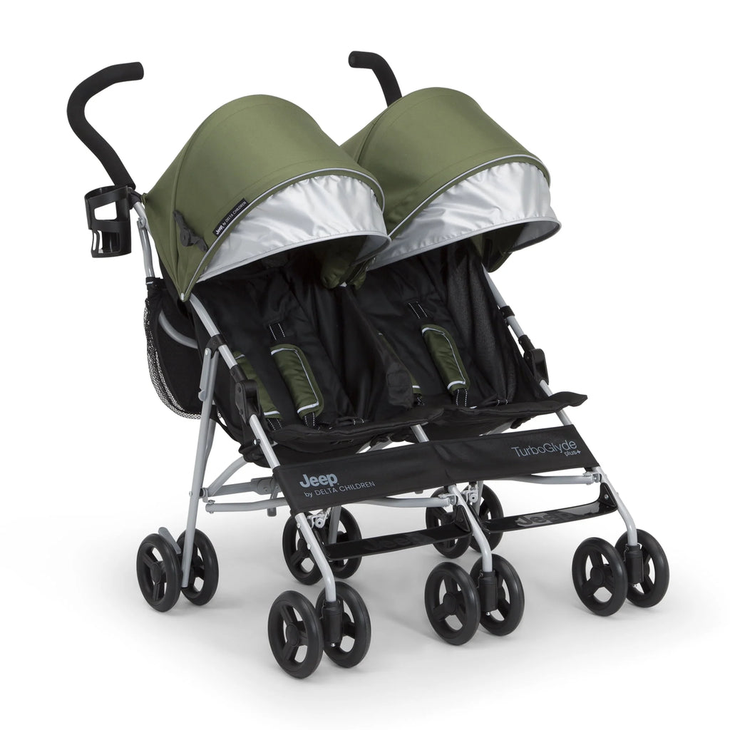 Jeep TurboGlyde Plus Side by Side Double by Delta Children, Olive Green