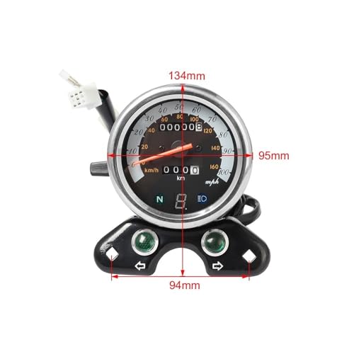 Motorbike Speedometer 1PC Motorcycle Odometer Speedometer Meter Gear Digital Display DC12V Universal for for SU&ZUKI for Cafe Racer