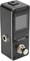 Guitar Phaser Effect Pedal, Electric Bass Tuner Pedal Tuner Pedal Mini Single Type Pedals Monoblock Phaser Pedal for Electric Guitar Built in 9V 300mAh Battery Metal Black