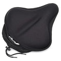 Thick & Wide Gel Bike Seat Cushion Cover Pad with Rainproof Cover - Comfortable Silicone Gel Memory Foam Bicycle Saddle Seat Cushion Cover Pad with UV Protection Waterproof Cover