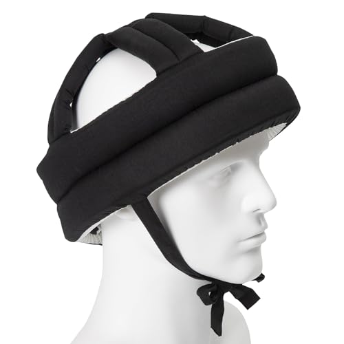Elderly No Bumps Head Protective Hat Soft Head Protection Bonnet with Chin Strap for Patient Seniors Anti-Fall Safety Helmet