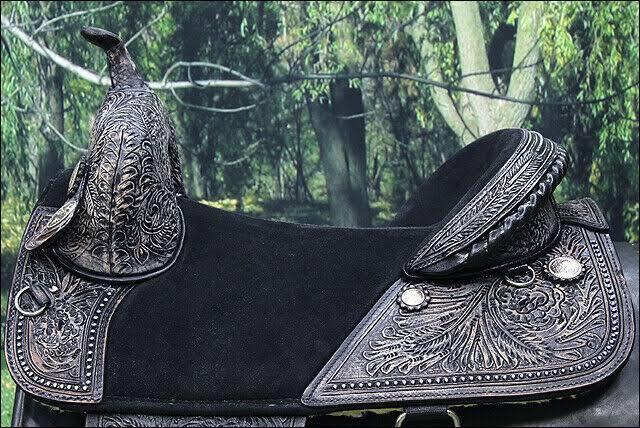 Hilason 16 in Western Horse Saddle Treeless Trail Barrel Leather