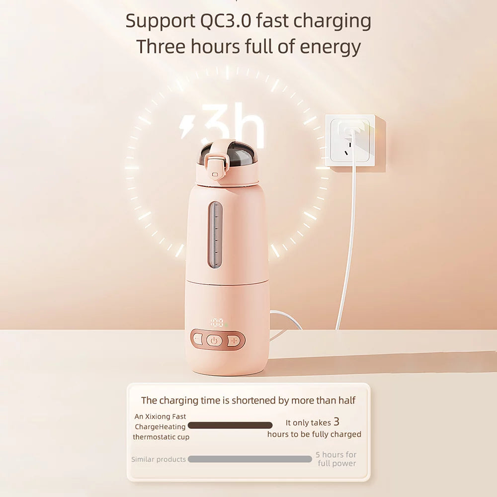 Tomshoo Wireless Instant Water Warmer, 300ml Capacity, Built in Battery, Portable Electric Kettle for Baby, Car Travel
