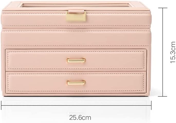 Jewelry Box Jewelry Boxes Jewelry Case PU Leather Jewelry Box Jewelry Storage Box Earring Ear Stud Ring Necklace Organizer Case Jewelry Box Organizer Jewelry Organizer (