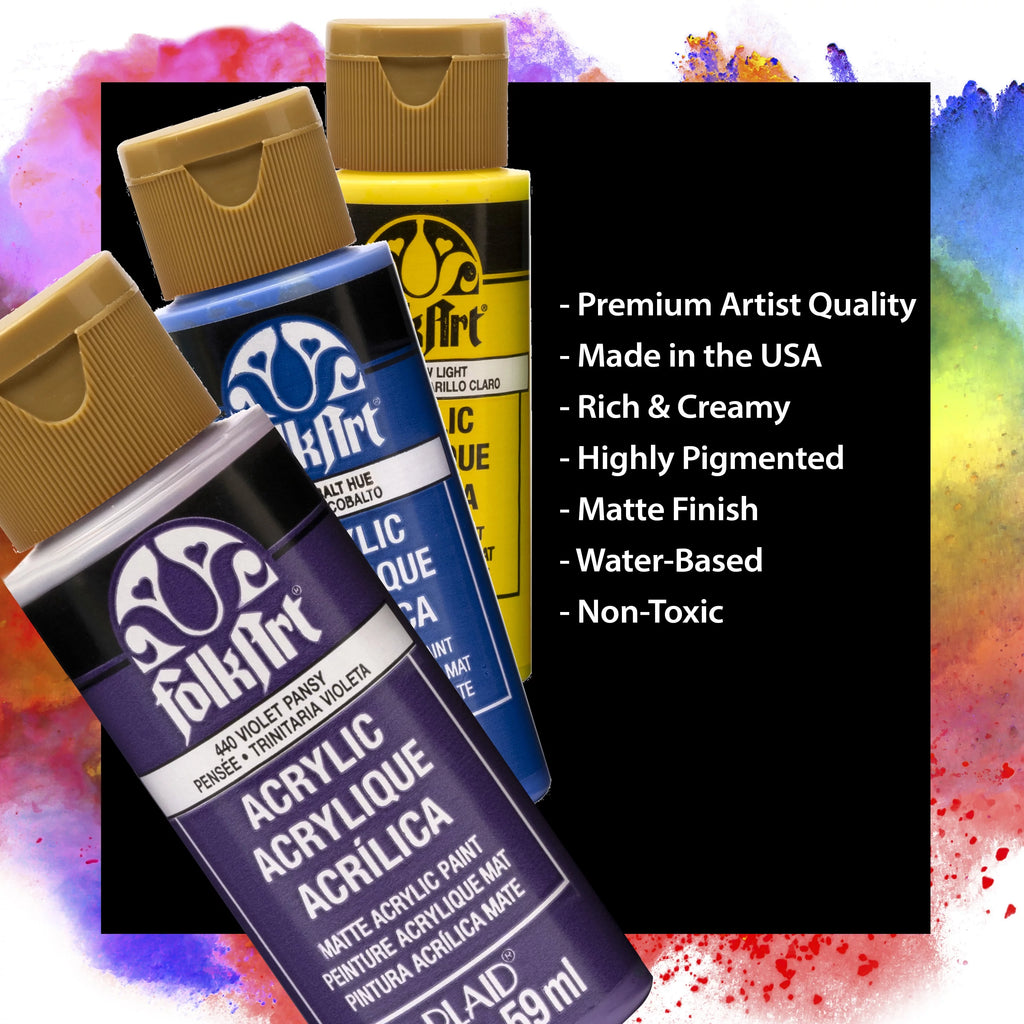 FolkArt 2 oz Multi-color Matte Acrylic Craft Paint (18 Pieces)