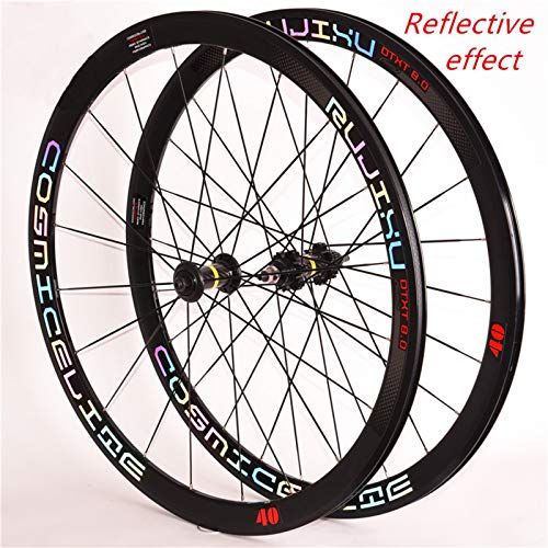 700C Racing Bicycles Wheel 40 Knife Carbon Tube Hub Dead Fly Field Wheel Set Fixed Gear Aluminum Alloy Rim 40mm High