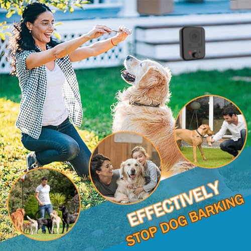 TBYUM Bark Box Ultrasonic Bark Control Device - Stop Barking & Silence Neighbor's Dog - 50 Ft Range - 3 Levels Anti-Bark Tool for Outdoors