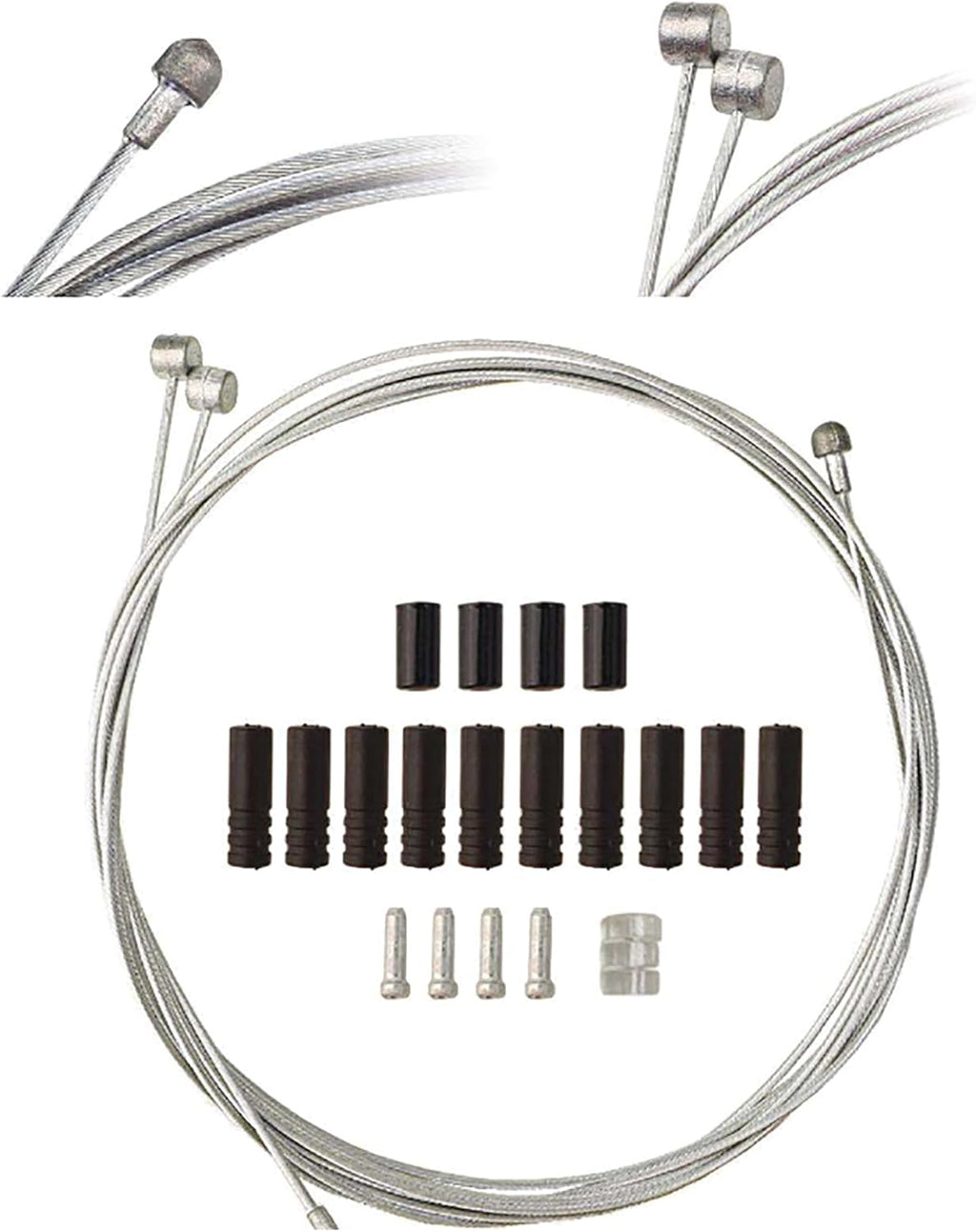 Bicycle Brake,Bike Accessories, Gear Cable Set, Gear Cable Rear Gear Cable Shifts Cable Set with Front Rear Part
