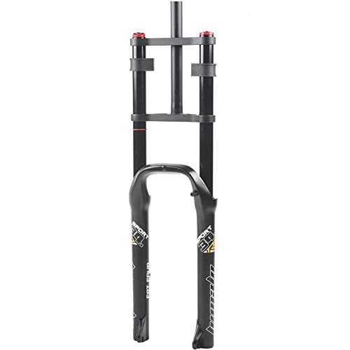 ARBOEE 26 Inch Bike Suspension Forks 4.0 Fat Bike Straight Front Fork Downhill Mountain Bike Double Shoulder 1-1/8 Disc Brake Air Fork QR 140mm Travel Snow Beach E-Bike BMX 2850g