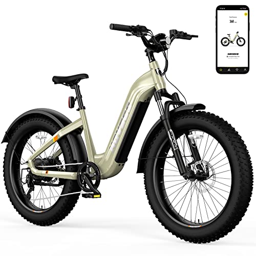 HOVSCO Electric Bike, 26"x 4" Fat Tire Ebike for Adults, 750W Motor Torque Sensor Mountain Bike 28Mph, 48V 20Ah Removable Battery 80Miles Adult Electric Bicycle